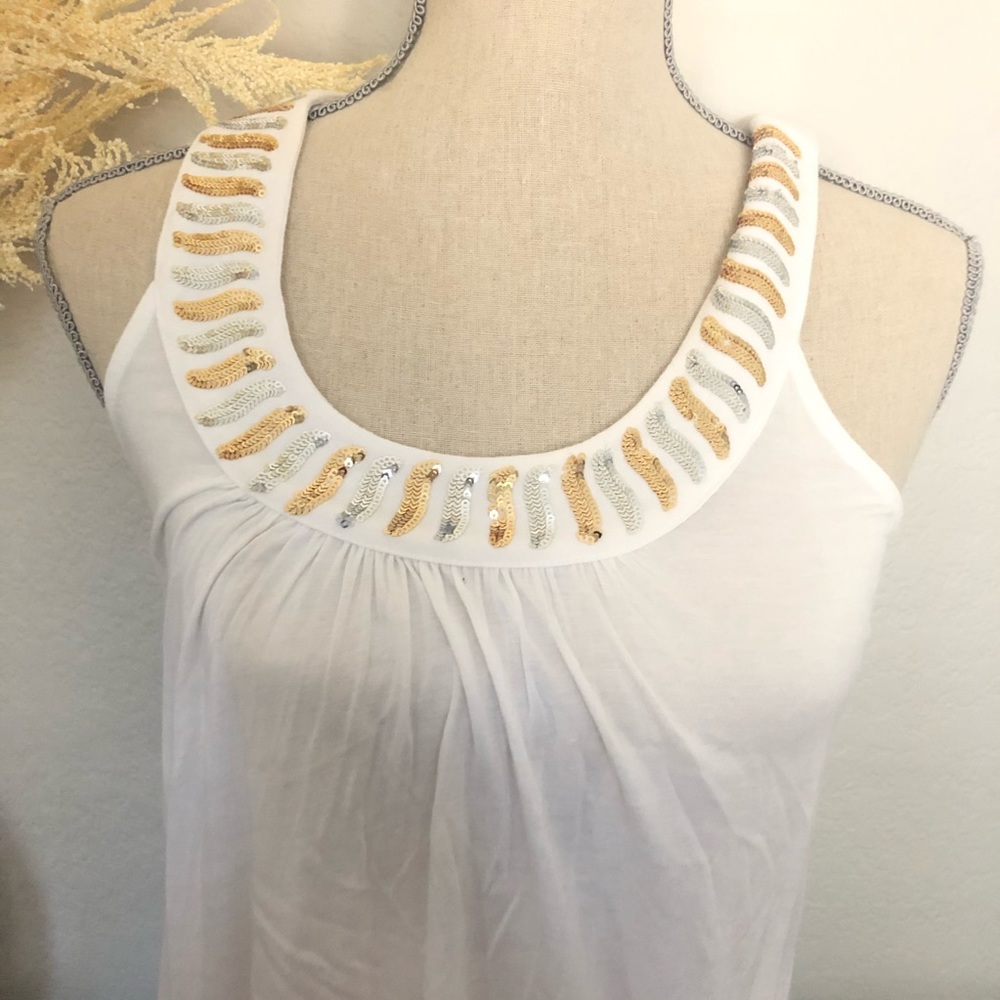 White sequin Top - Picture 2 of 4